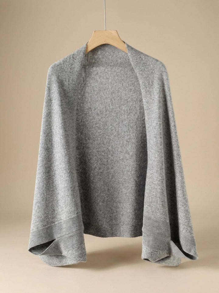 Damen Kunstkaschmir Schal Weicher Oversized Poncho-Schal - Hellgrau