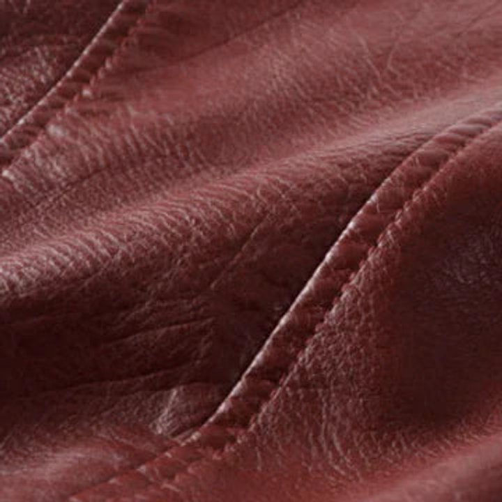 Damen Kunstleder Bikerjacke Kurzjacke mit Reißverschluss