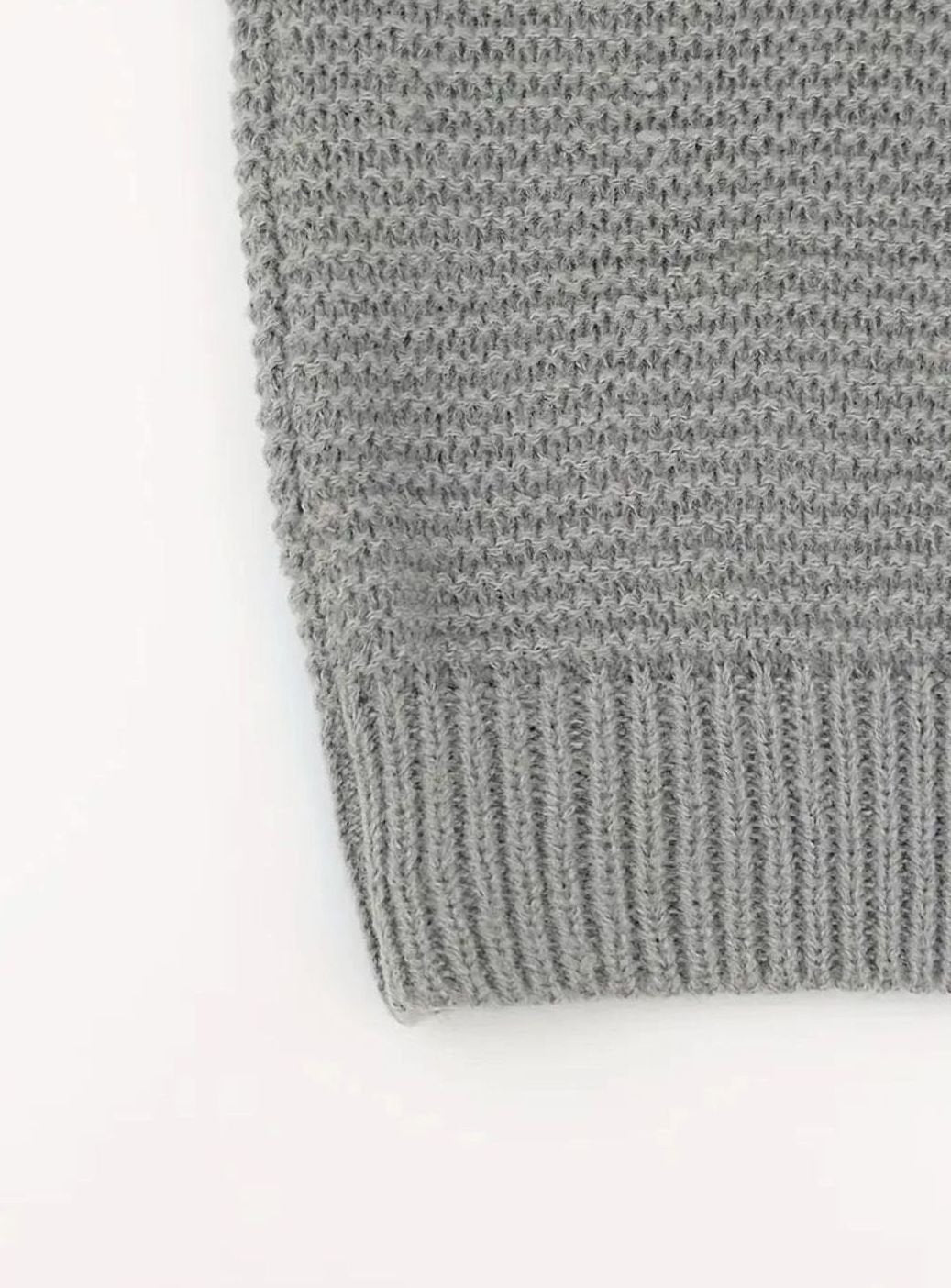 Damen Langer Strickjacke Offener Cardigan mit Strukturmuster