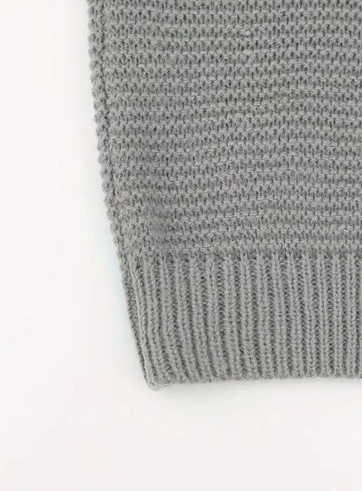 Damen Langer Strickjacke Offener Cardigan mit Strukturmuster