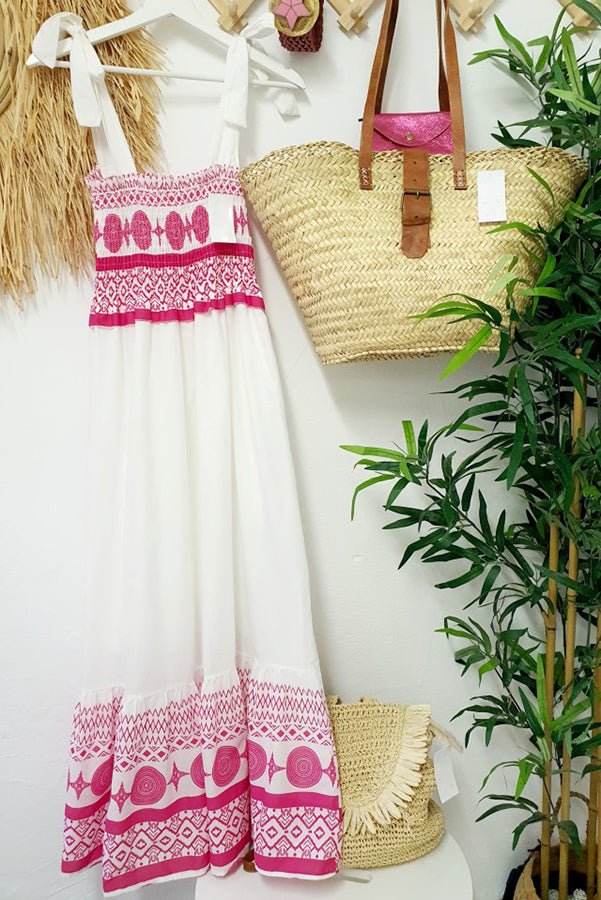 Damen Maxi-Sommerkleid mit Schnürung und eckigem Ausschnitt