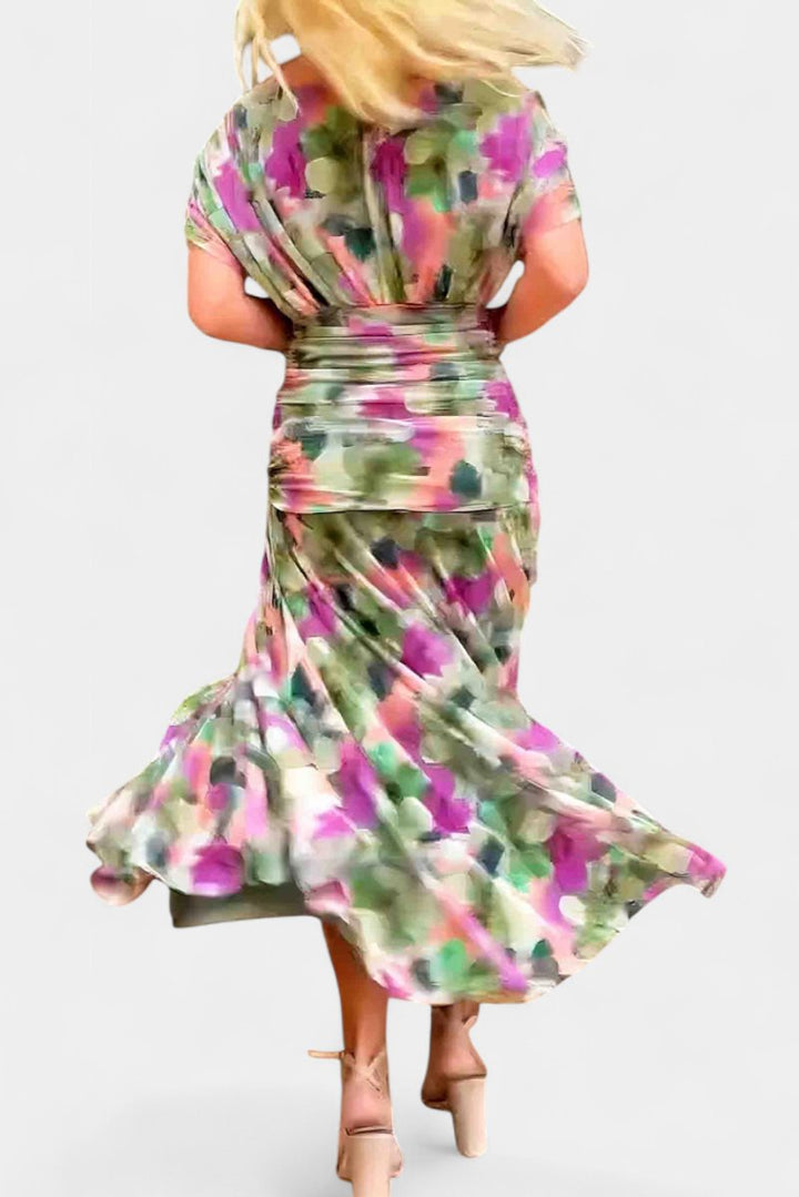 Damen Off-Shoulder Cocktailparty-Kleid figurbetontes Maxi-Abendkleid