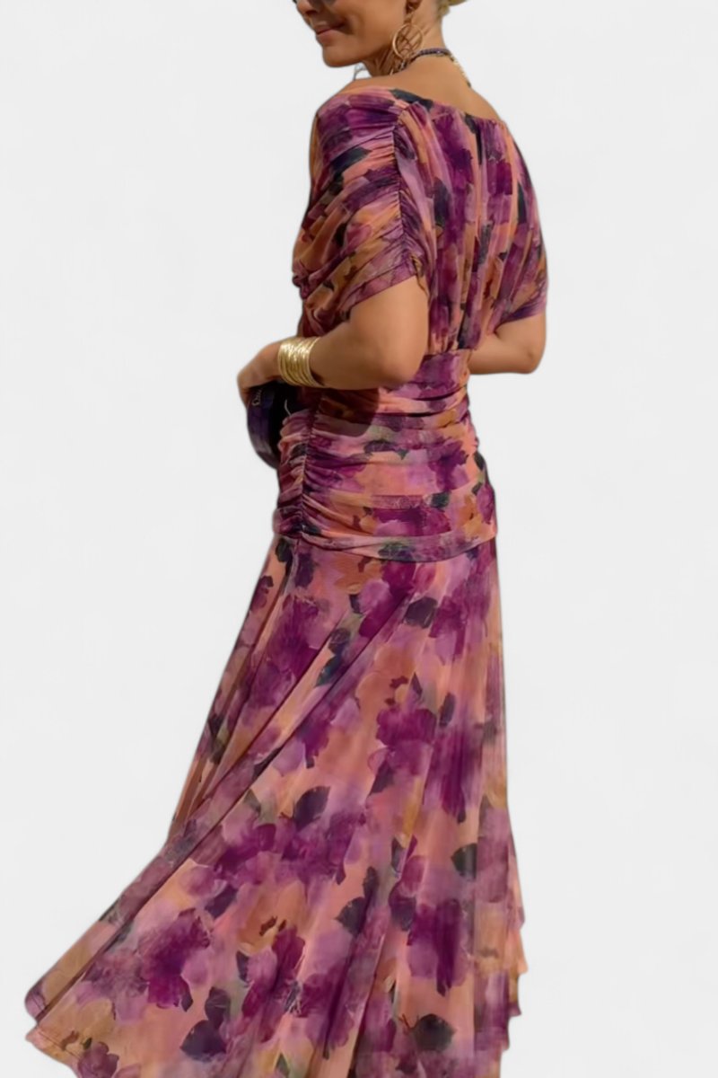 Damen Off-Shoulder Cocktailparty-Kleid figurbetontes Maxi-Abendkleid