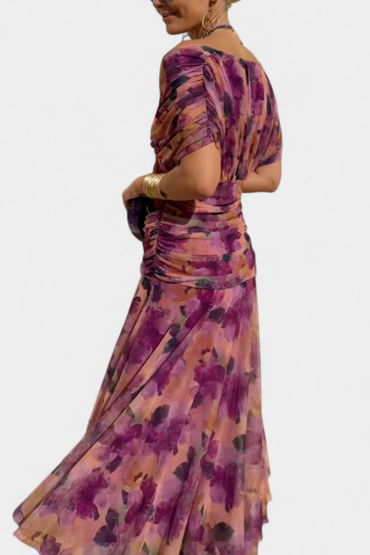 Damen Off-Shoulder Cocktailparty-Kleid figurbetontes Maxi-Abendkleid