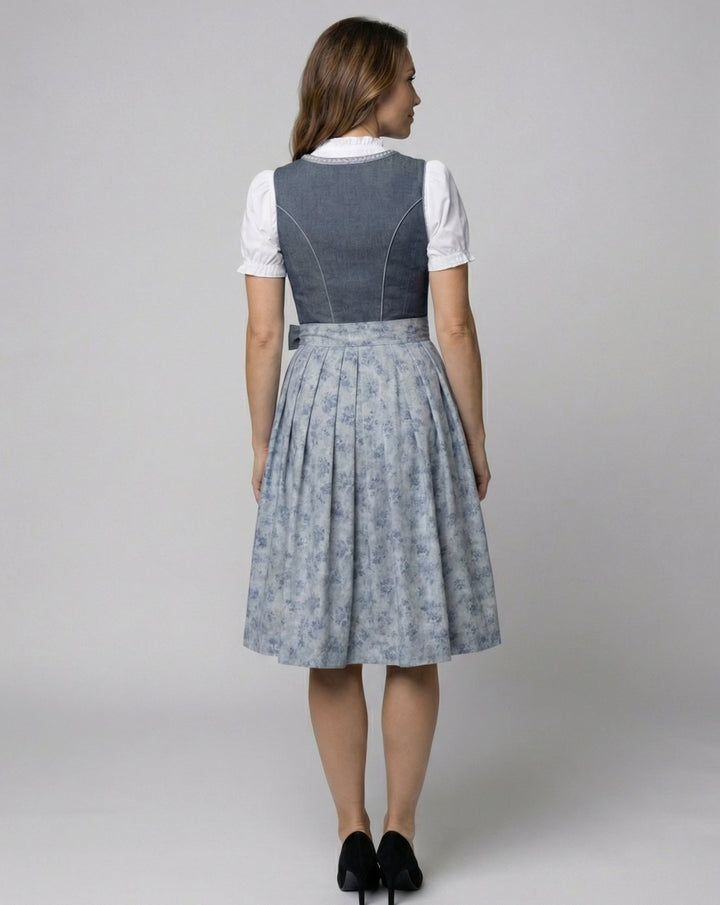 Damen Oktoberfest Dirndl Kleid Figurbetonter Trachten-Schnitt