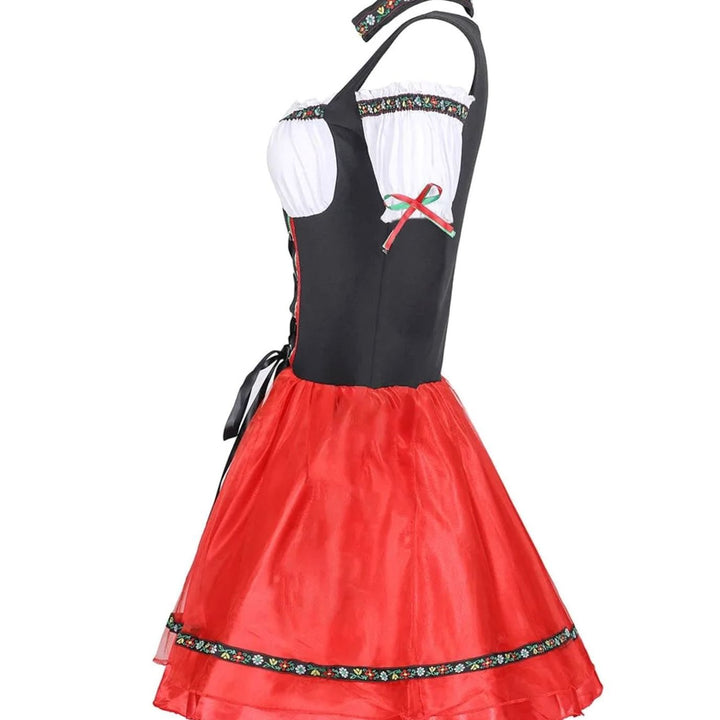 Damen Oktoberfest Dirndl Kostüm Minikleid Bayerische Tracht