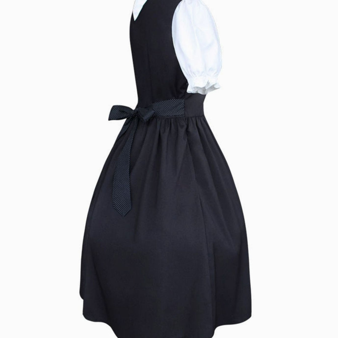 Damen Oktoberfest Dirndlkleid Trachtenkleid Schnürung Midi