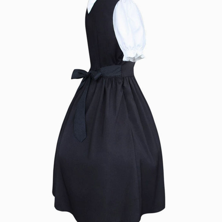 Damen Oktoberfest Dirndlkleid Trachtenkleid Schnürung Midi