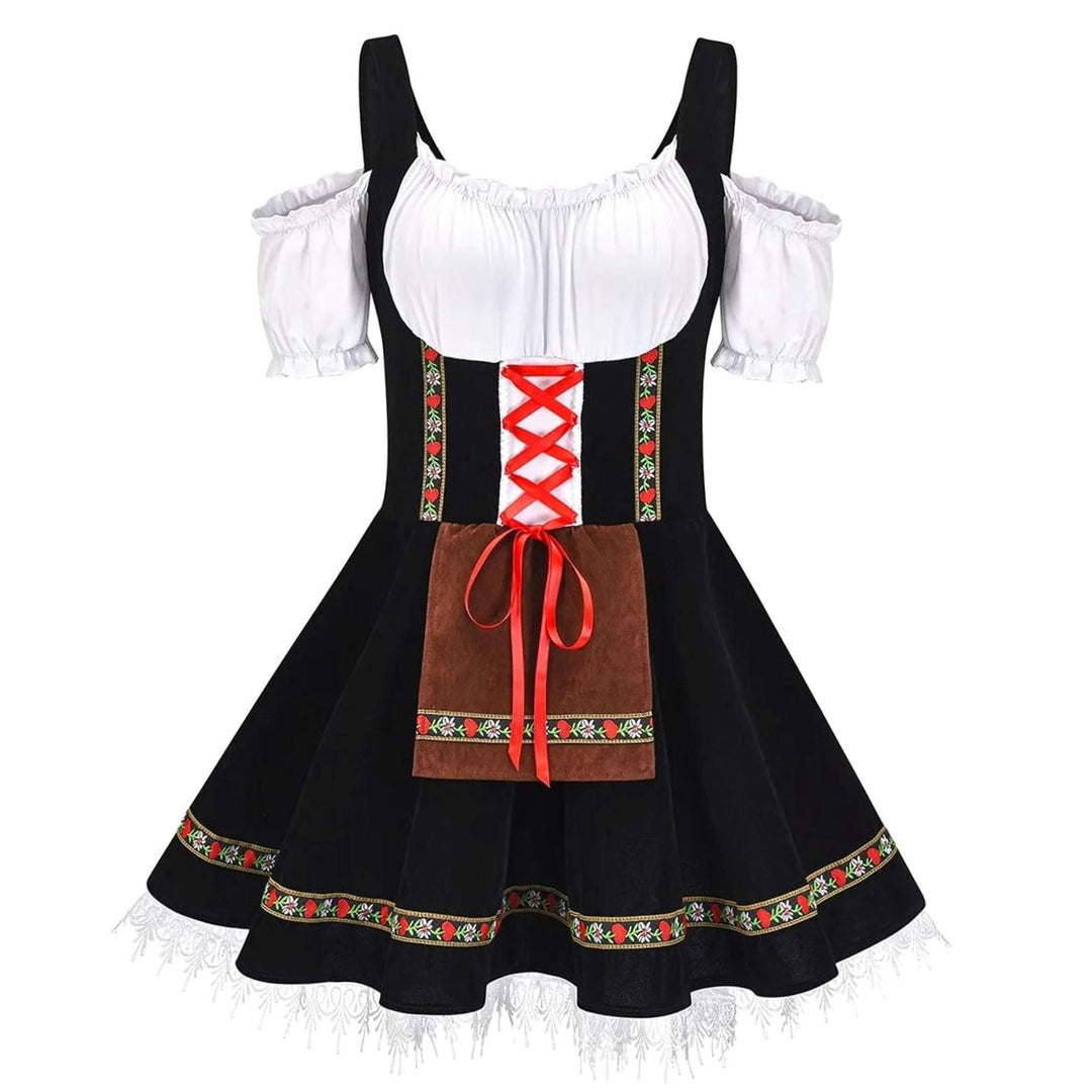 Damen Oktoberfest Trachtenkleid Schulterfreies Dirndl-Mini