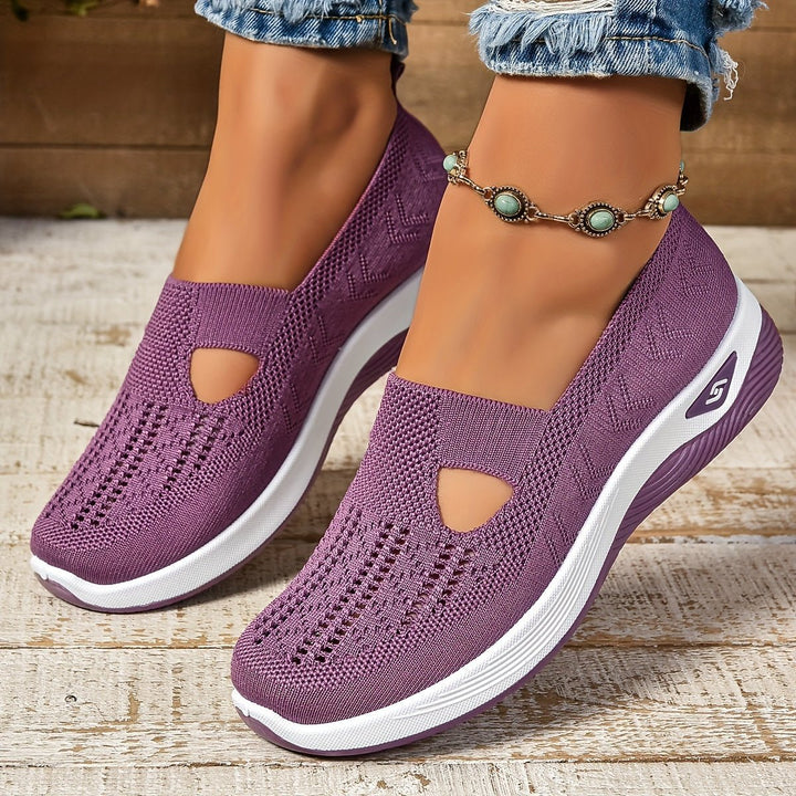 Damen Orthopädische Atmungsaktive Slip-On Komfort-Sandalen - Purple