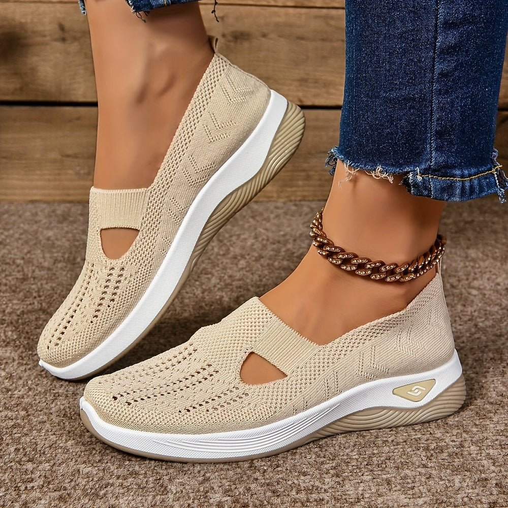 Damen Orthopädische Atmungsaktive Slip-On Komfort-Sandalen - Cream