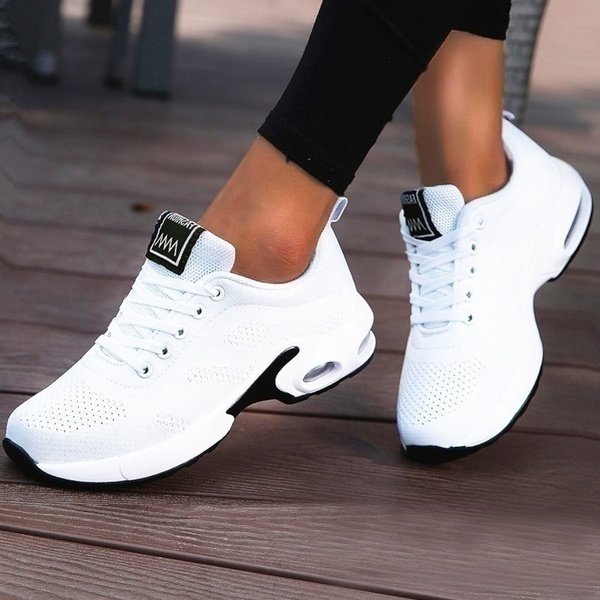 Damen Orthopädische Atmungsaktive Slip-On Sneakers - Wit