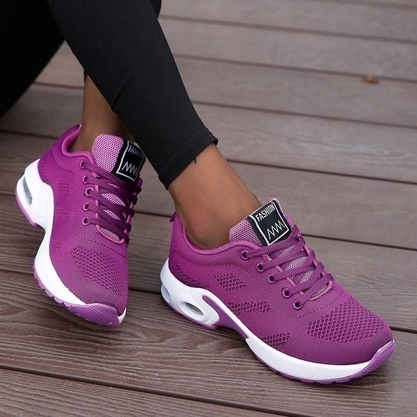 Damen Orthopädische Atmungsaktive Slip-On Sneakers - Paars