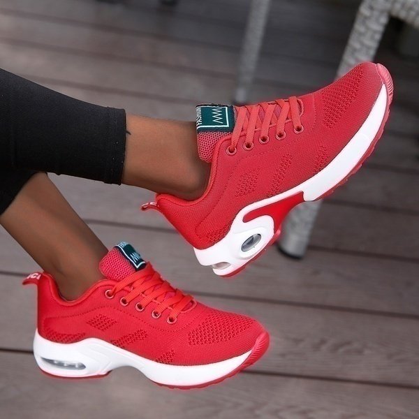 Damen Orthopädische Atmungsaktive Slip-On Sneakers - Rood
