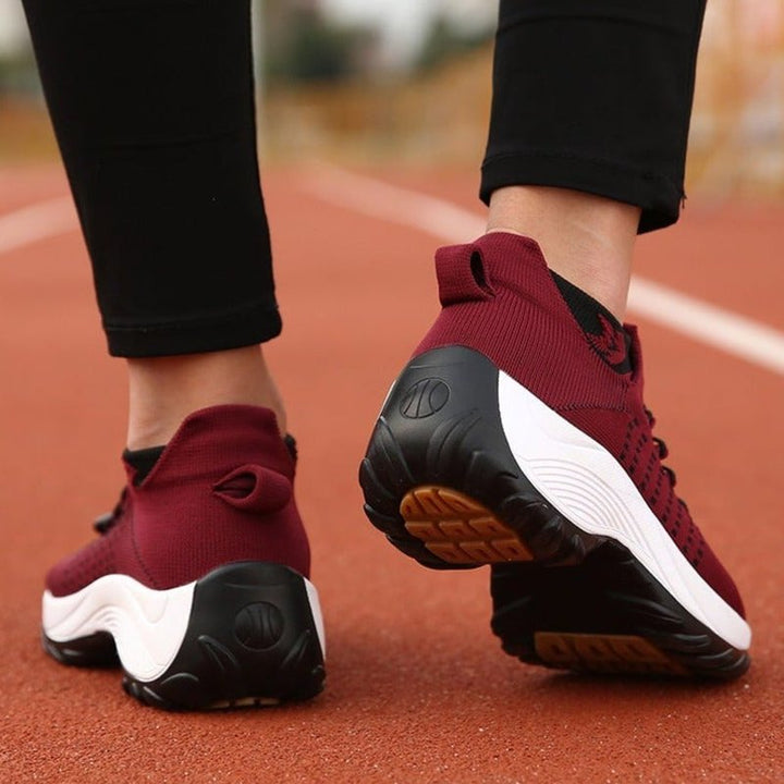 Damen Orthopädische Gedämpfte Schnürsenkel Plateau-Sneaker