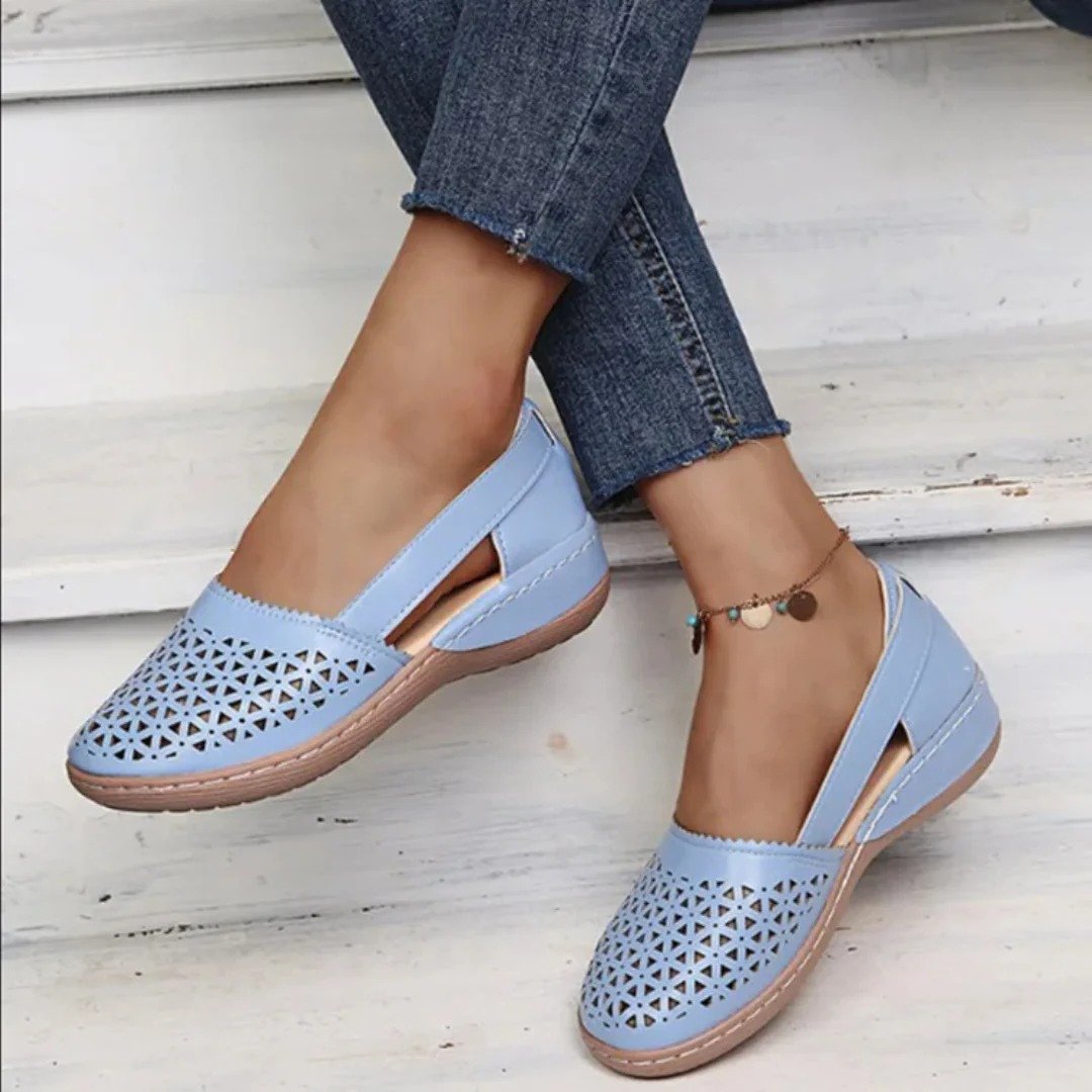 Damen Orthopädische Komfort Slip-On Schuhe - Blue