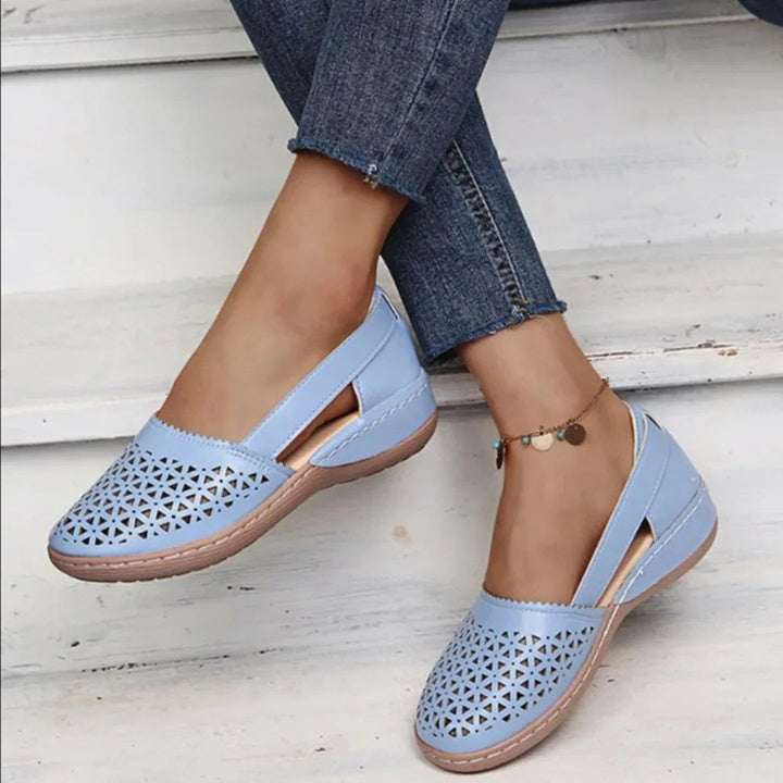 Damen Orthopädische Komfort Slip-On Schuhe - Blue
