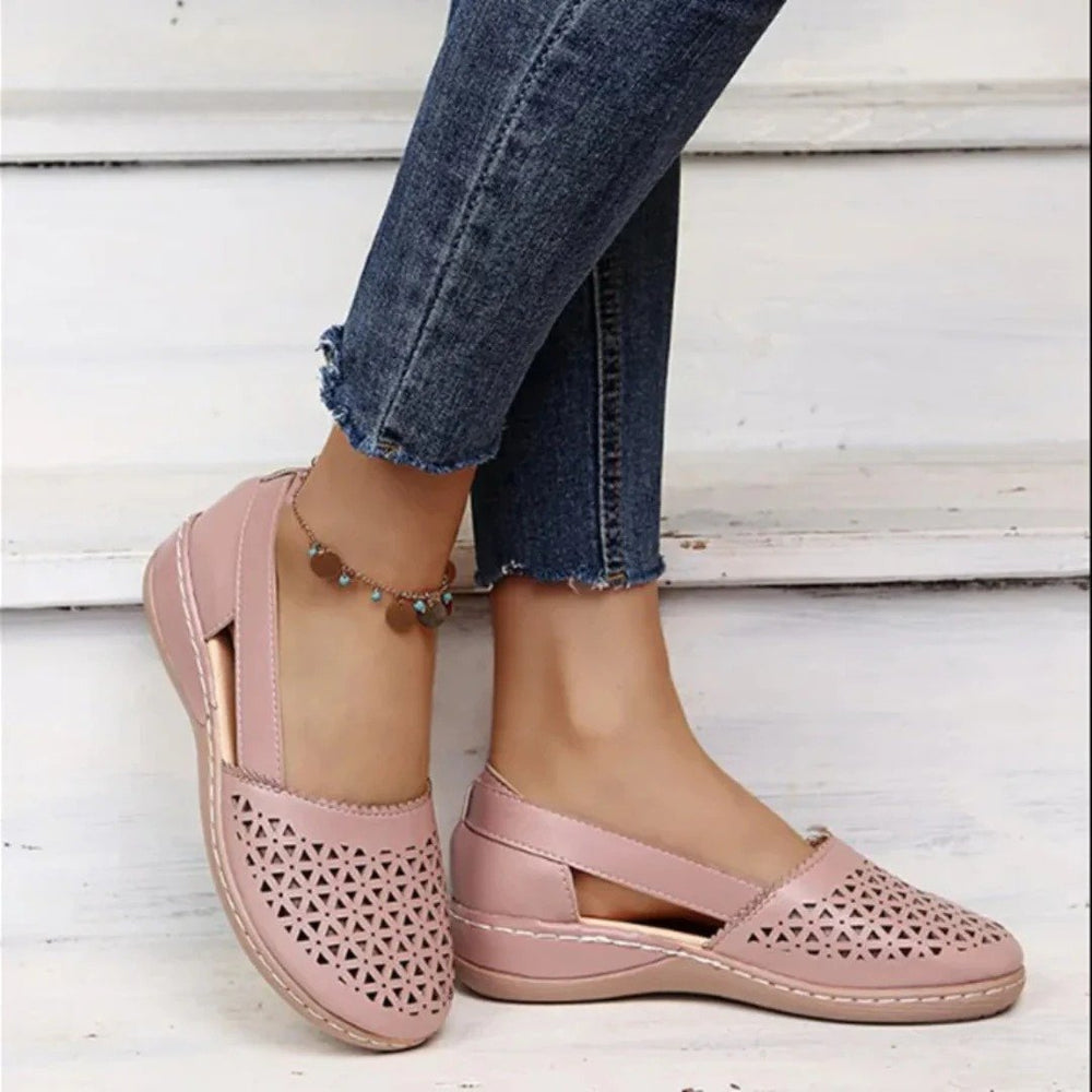 Damen Orthopädische Komfort Slip-On Schuhe - Light Pink