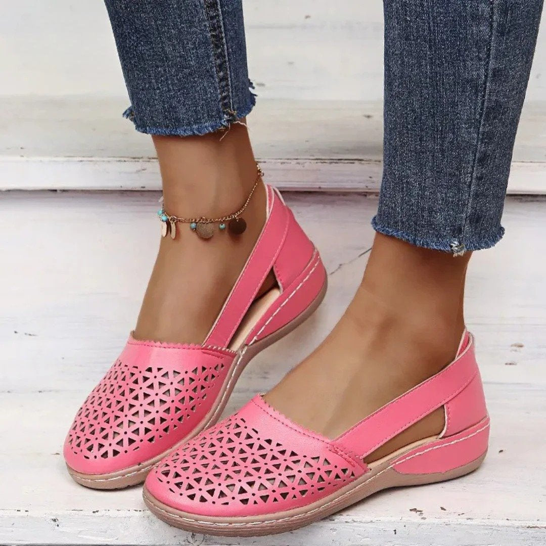 Damen Orthopädische Komfort Slip-On Schuhe - Pink