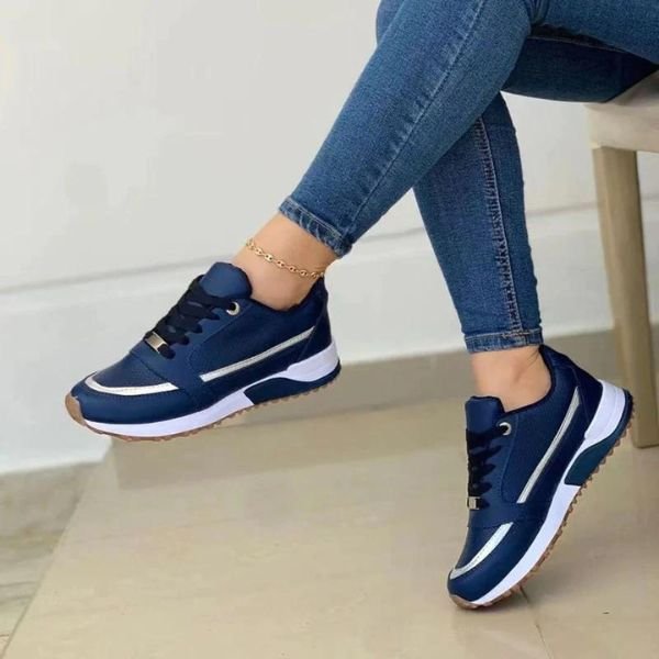 Damen Orthopädische Komfort Sneaker - Blauw