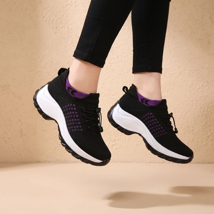 Damen Orthopädische Komfort-Sneakers Atmungsaktiv Breit