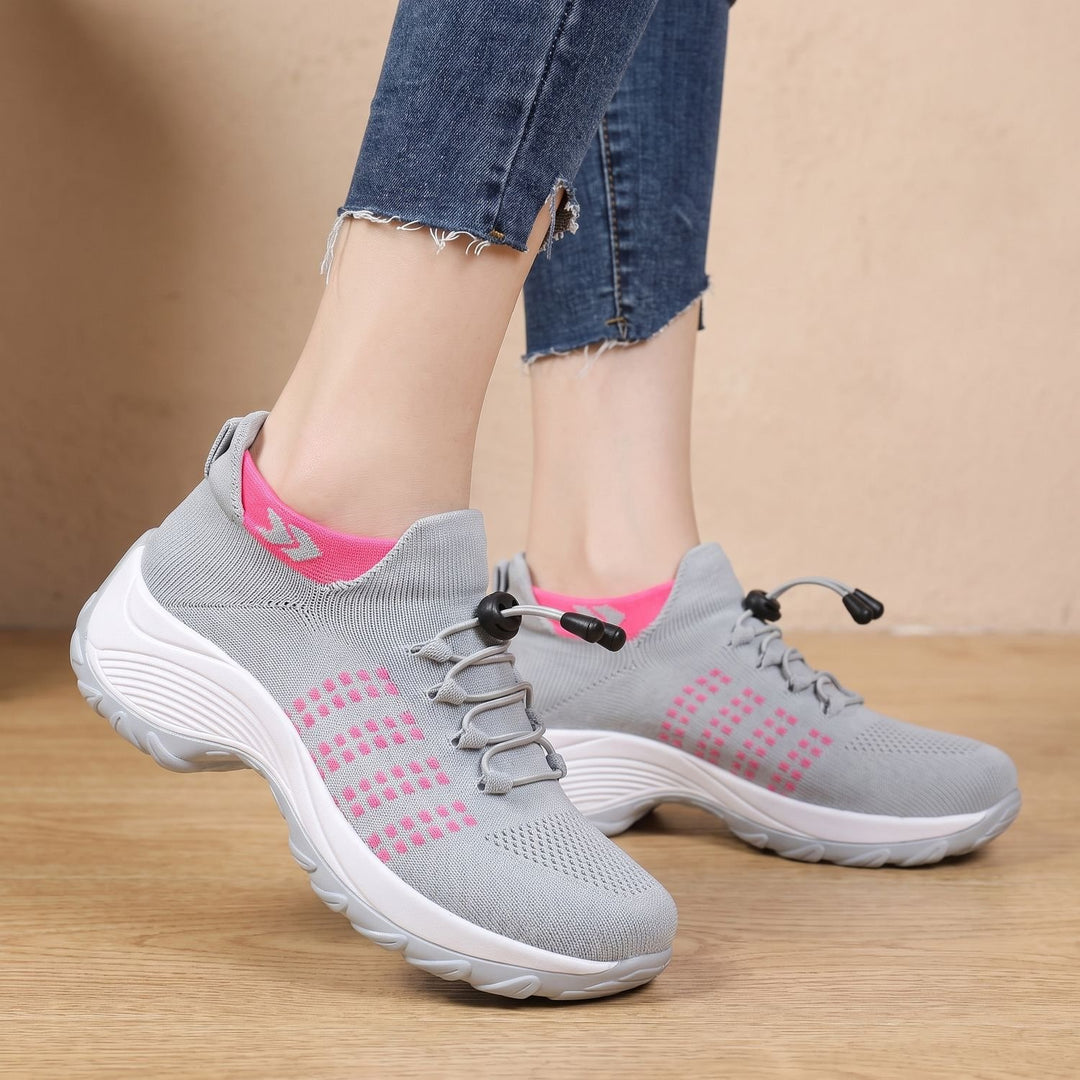 Damen Orthopädische Komfort-Sneakers Atmungsaktiv Breit