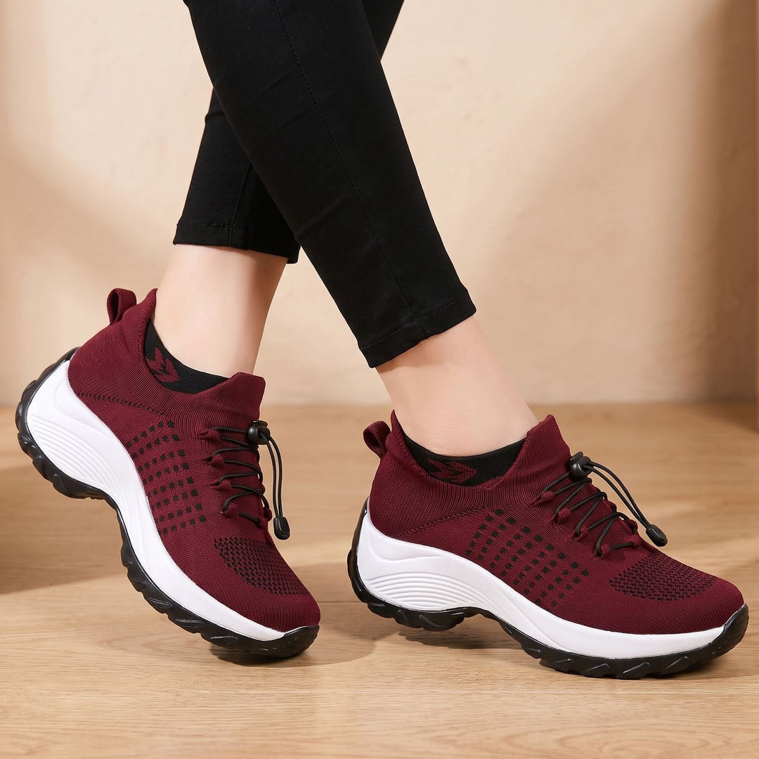 Damen Orthopädische Komfort-Sneakers Atmungsaktiv Breit