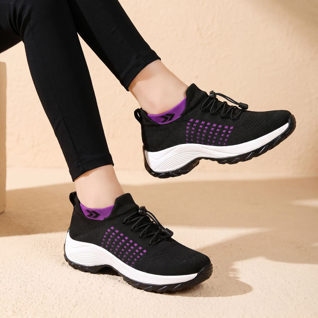 Damen Orthopädische Komfort-Sneakers Atmungsaktiv Breit