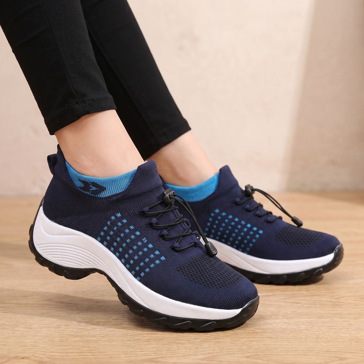 Damen Orthopädische Komfort-Sneakers Atmungsaktiv Breit