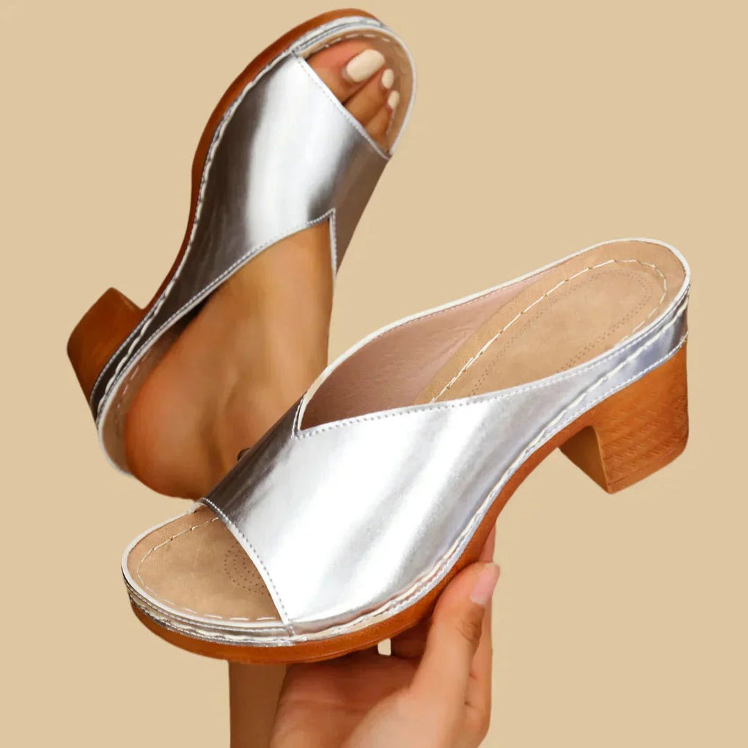 Sophie Orthopedic Slip-On Block Heel Sandals