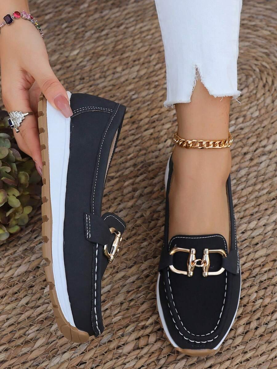 Damen Orthopädische Rutschfeste Slipper mit Golddetail