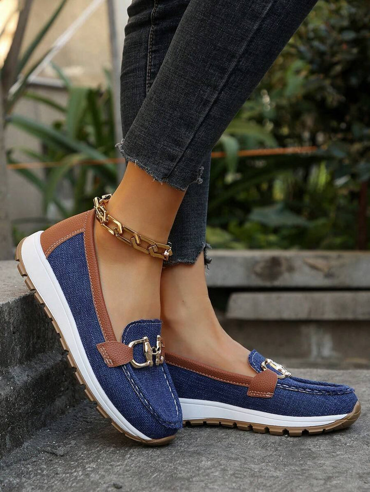 Damen Orthopädische Rutschfeste Slipper mit Golddetail