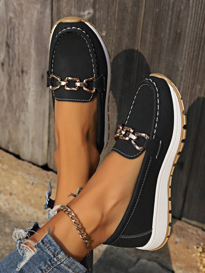 Damen Orthopädische Rutschfeste Slipper mit Golddetail