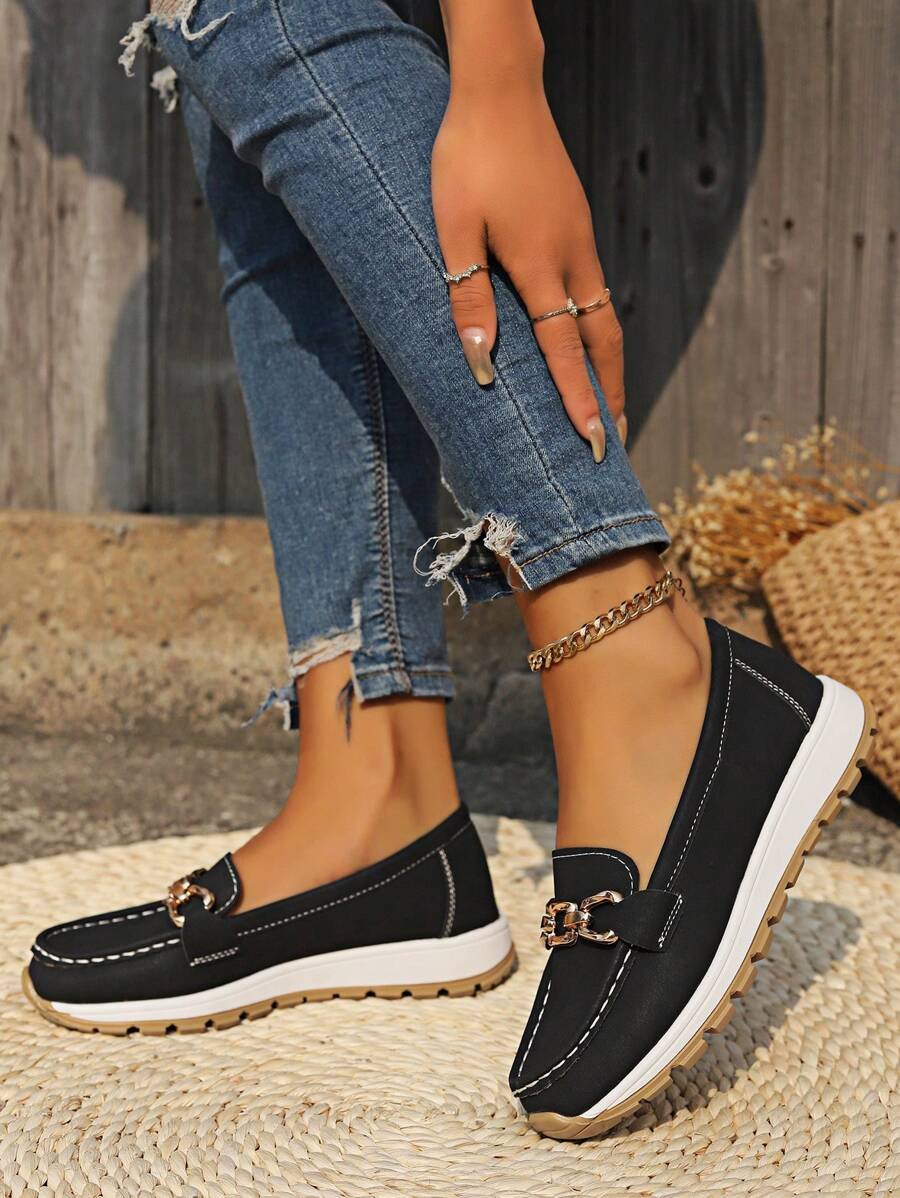 Damen Orthopädische Rutschfeste Slipper mit Golddetail