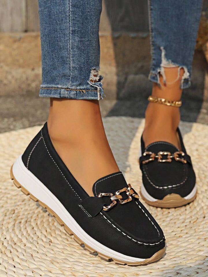 Damen Orthopädische Rutschfeste Slipper mit Golddetail