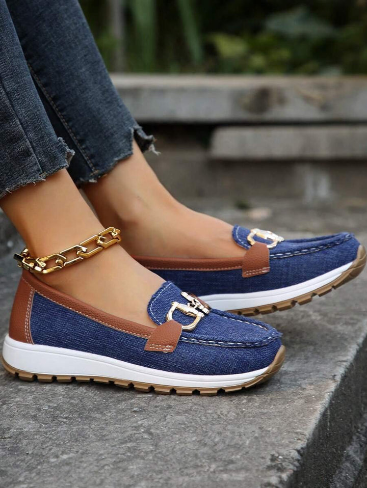 Damen Orthopädische Rutschfeste Slipper mit Golddetail