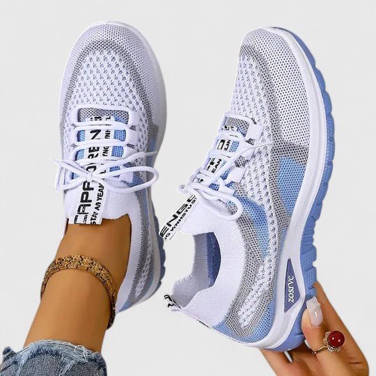 Damen Orthopädische Schnürsenkel-Laufschuhe Atmungsaktive Mesh-Sneaker - Blue