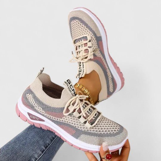 Damen Orthopädische Schnürsenkel-Laufschuhe Atmungsaktive Mesh-Sneaker