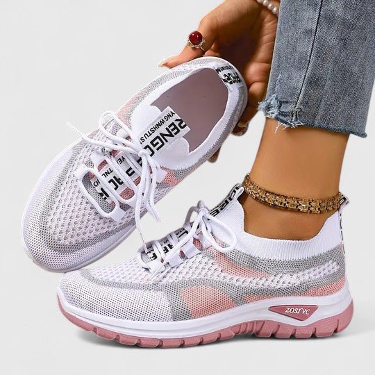 Damen Orthopädische Schnürsenkel-Laufschuhe Atmungsaktive Mesh-Sneaker