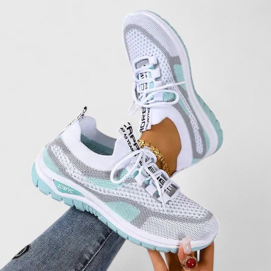 Damen Orthopädische Schnürsenkel-Laufschuhe Atmungsaktive Mesh-Sneaker