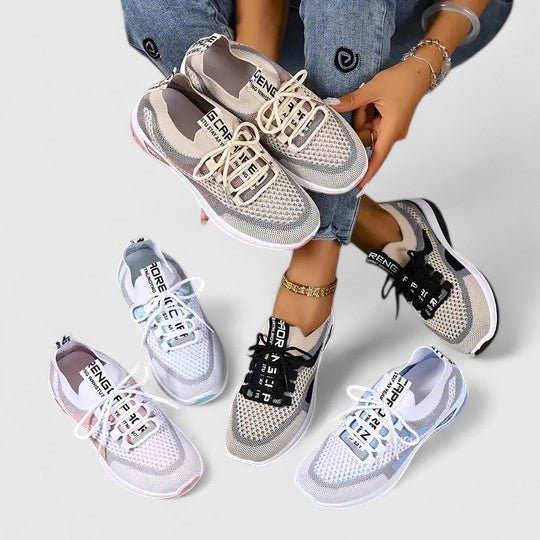 Damen Orthopädische Schnürsenkel-Laufschuhe Atmungsaktive Mesh-Sneaker