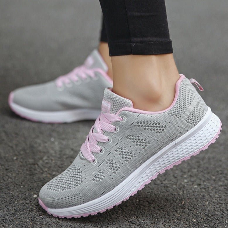 Damen Orthopädische Schnürsenkel-Sneaker Atmungsaktives Strickobermaterial