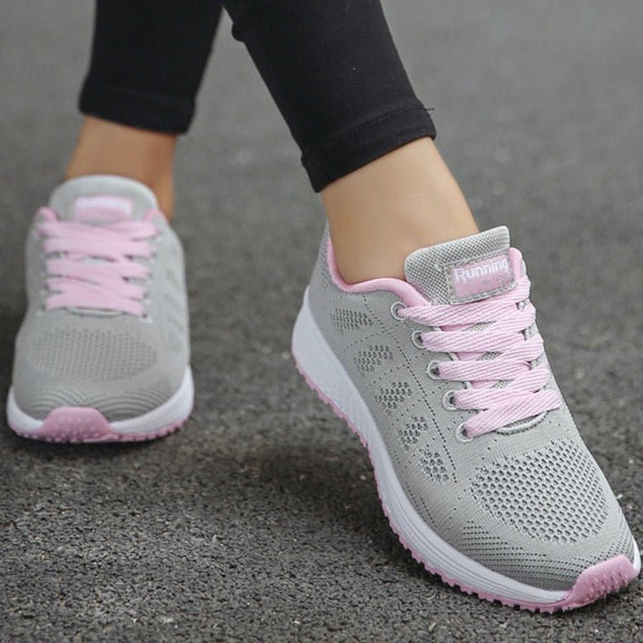 Damen Orthopädische Schnürsenkel-Sneaker Atmungsaktives Strickobermaterial