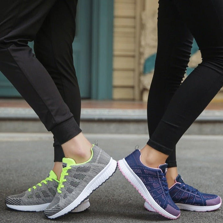 Damen Orthopädische Schnürsenkel-Sneaker Atmungsaktives Strickobermaterial