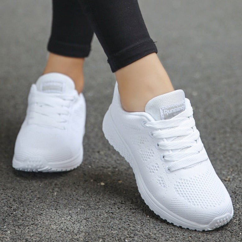 Damen Orthopädische Schnürsenkel-Sneaker Atmungsaktives Strickobermaterial