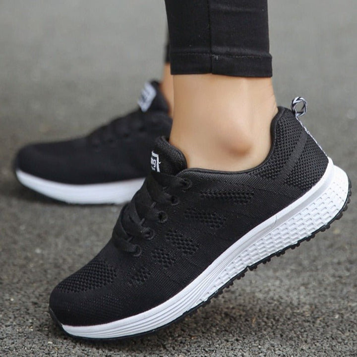 Damen Orthopädische Schnürsenkel-Sneaker Atmungsaktives Strickobermaterial