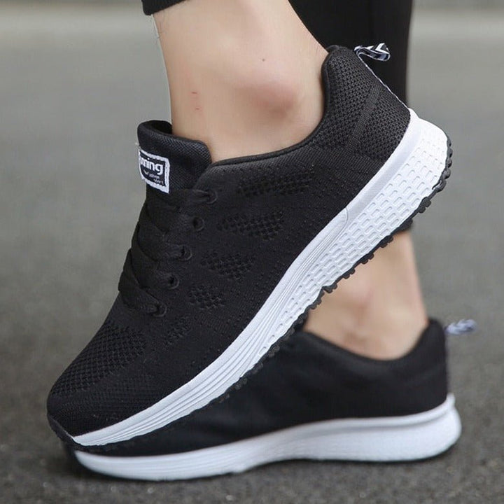 Damen Orthopädische Schnürsenkel-Sneaker Atmungsaktives Strickobermaterial