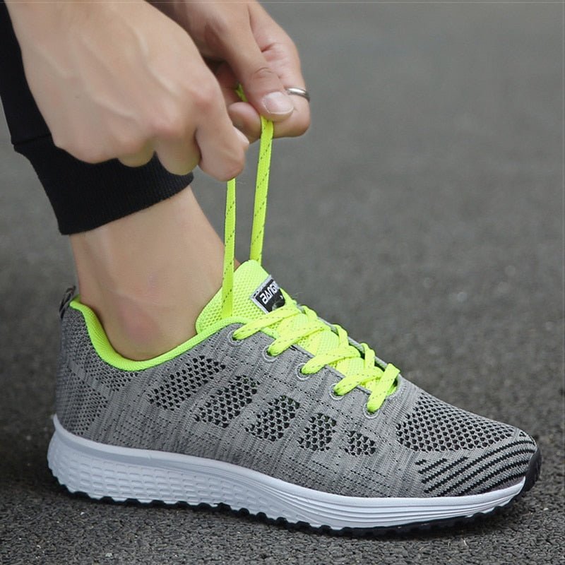 Damen Orthopädische Schnürsenkel-Sneaker Atmungsaktives Strickobermaterial