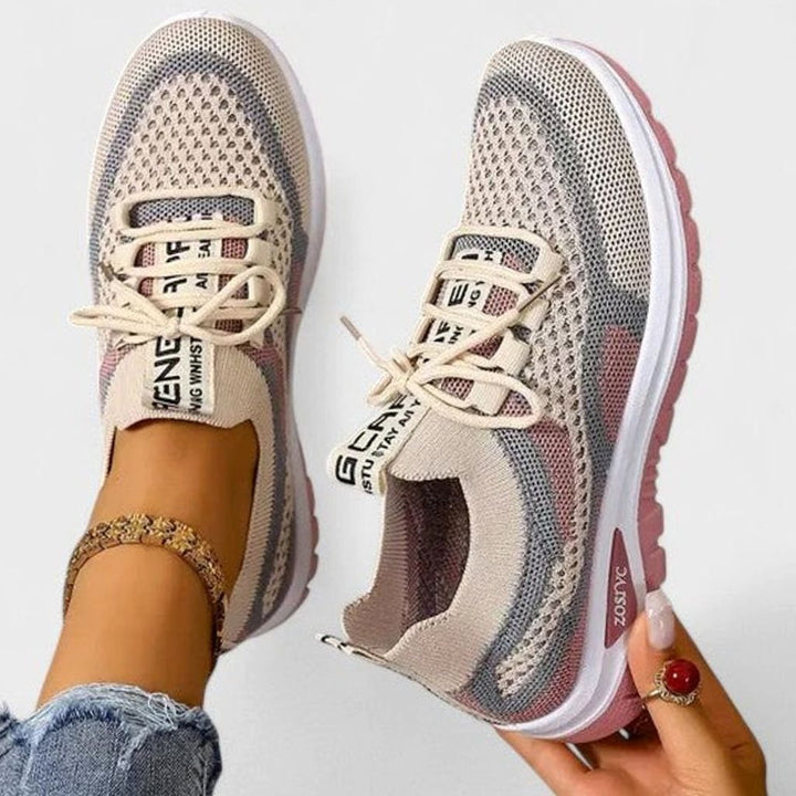 Damen Orthopädische Schnürsenkel-Sneaker Leichte Mesh-Laufschuhe - Khaki