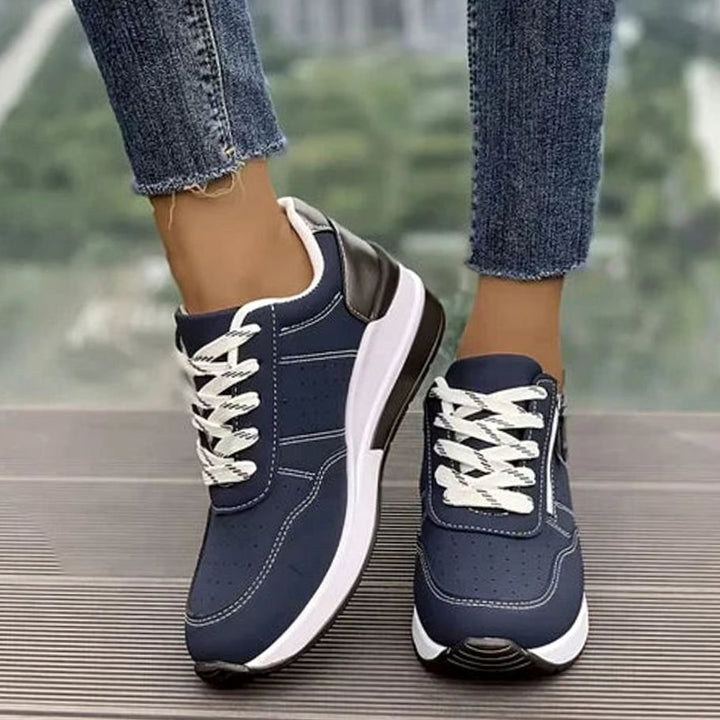 Damen Orthopädische Schnürsenkel-Sneaker mit Erhöhter Plateausohle